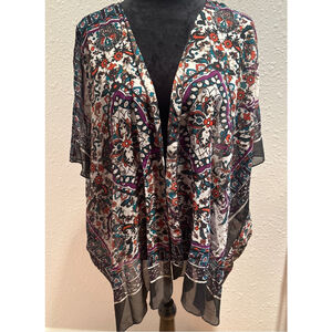 American Rag Paisley Kimono Shrug Black Multi S/M
PTP 32 L 25